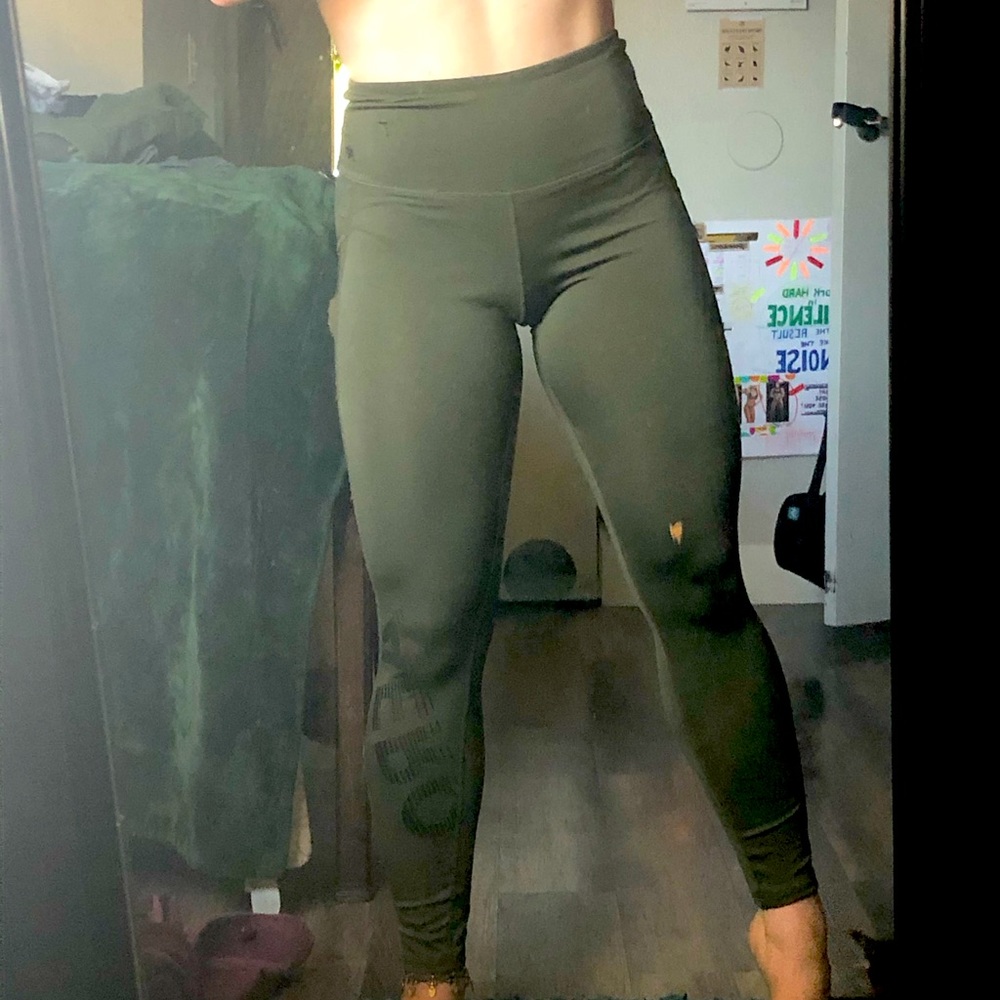 Olive-green Leggings